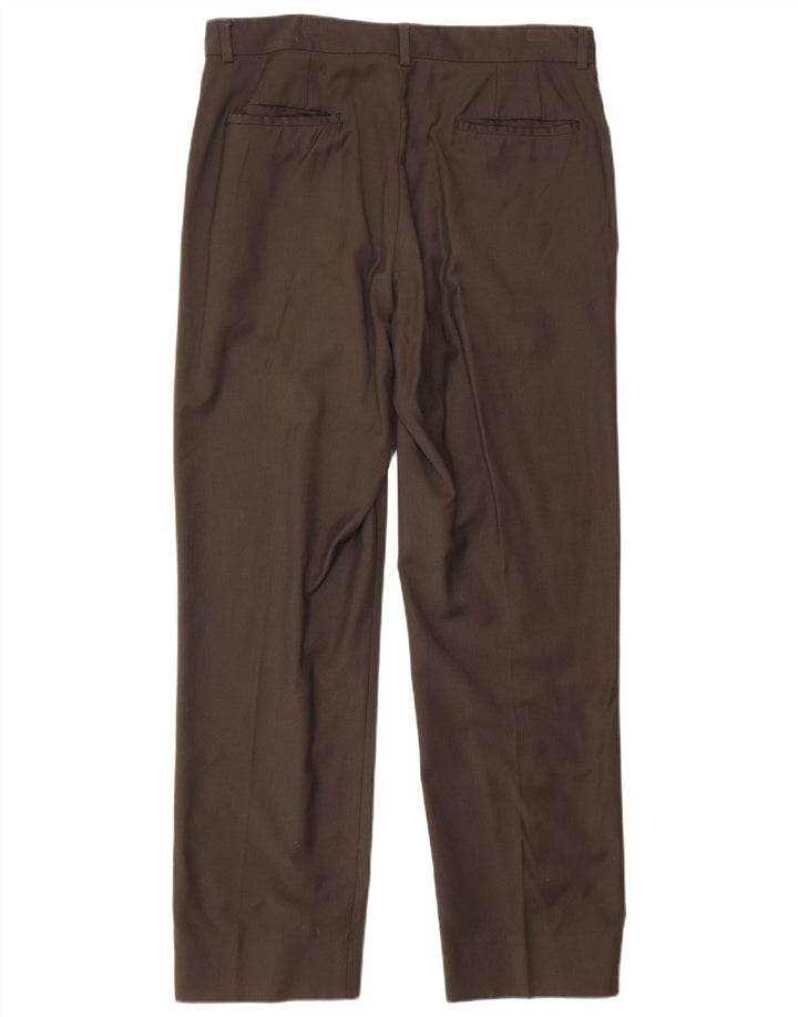 Pantaloni da abito dritti da donna Calvin Klein W32 L30 Marrone