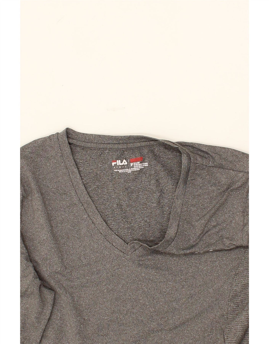 FILA Womens Top Long Sleeve UK 12 Medium Grey Vintage Fila and Second-Hand Fila from Messina Hembry 
