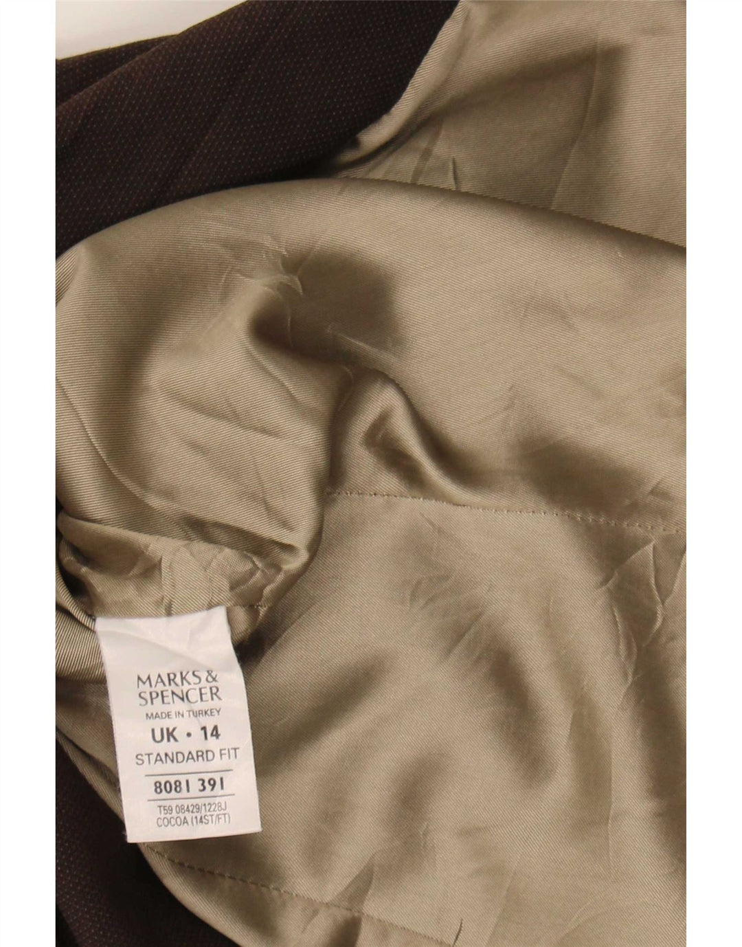 Giacca blazer a 1 bottone Marks & Spencer da donna UK 14 Marrone medio