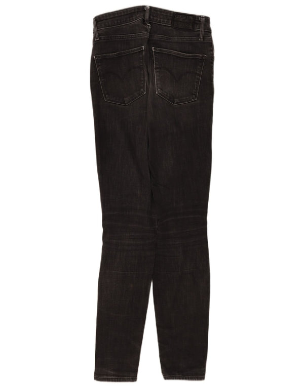 Jeans Levi's da donna 721 skinny a vita alta effetto consumato W26 L30 cotone nero