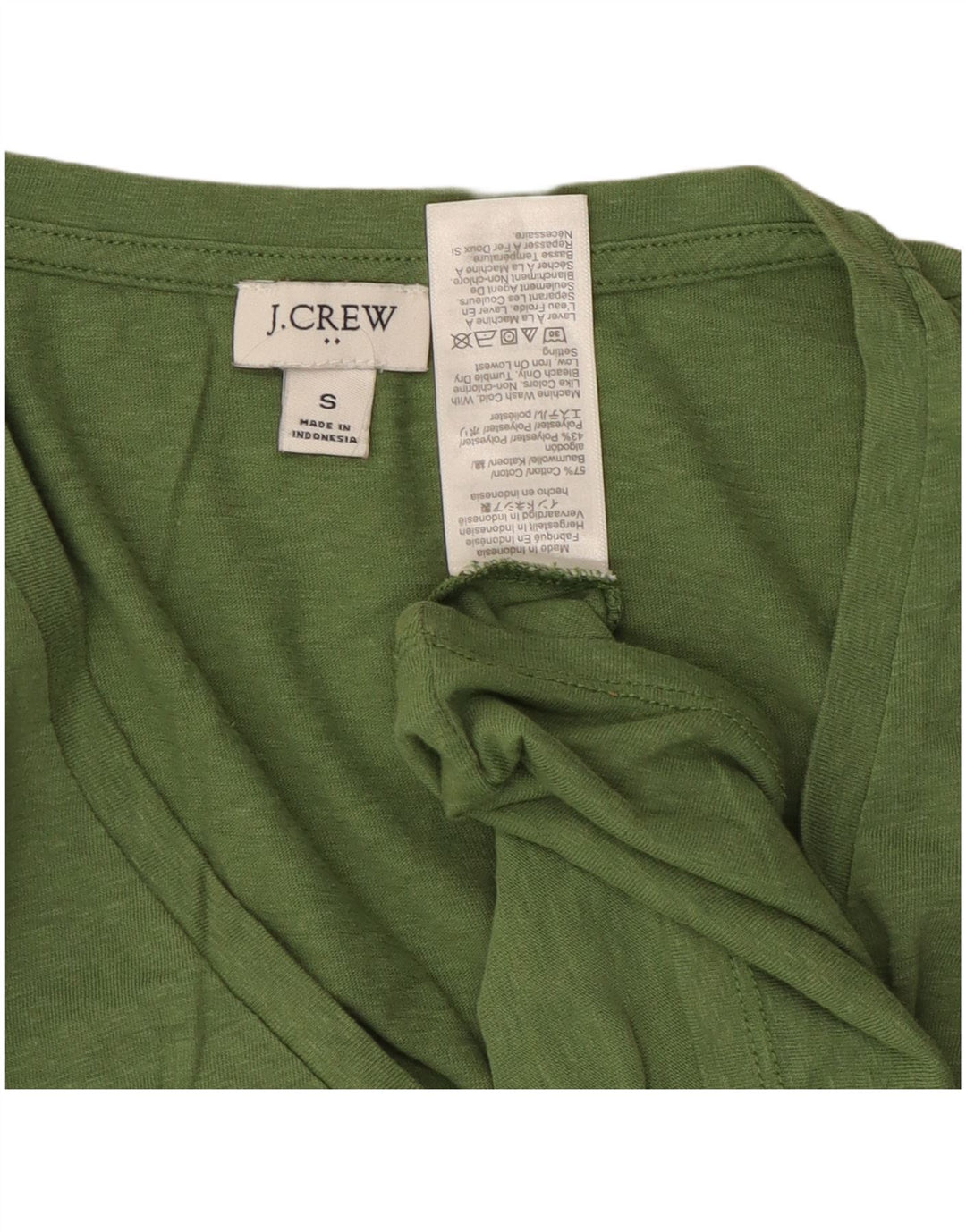 Canotta da donna J. CREW UK 10 piccolo cotone verde
