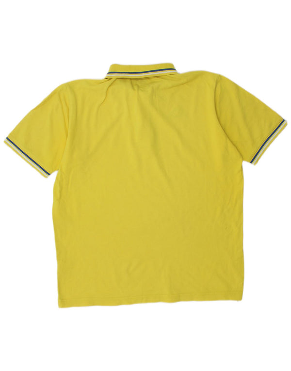 Kappa Mens Polo Shirt Large Yellow Cotton