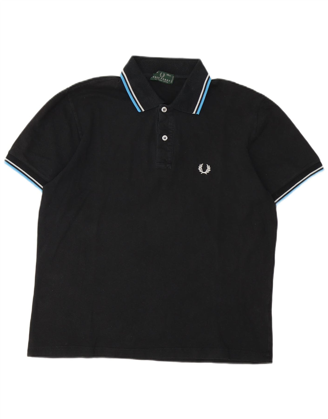 Polo da uomo Fred Perry grande in cotone nero