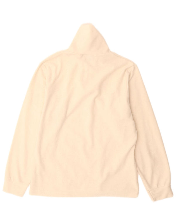 Maglione in pile da donna Conte of Florence con zip e collo UK 14 Large Beige Poliestere