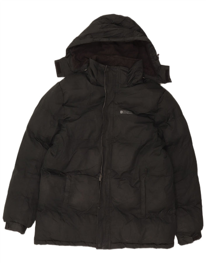 Giacca imbottita con cappuccio da uomo Mountain Warehouse UK 38 poliestere nero medio