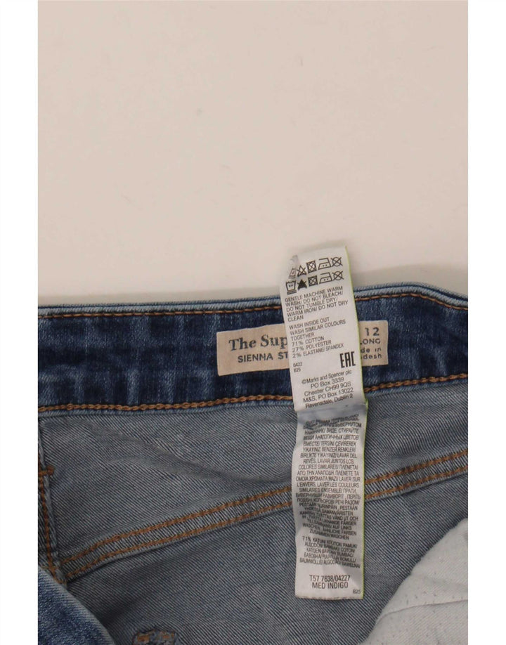 Jeans dritti Marks & Spencer da donna Sienna UK 12 medio W30 L31 blu