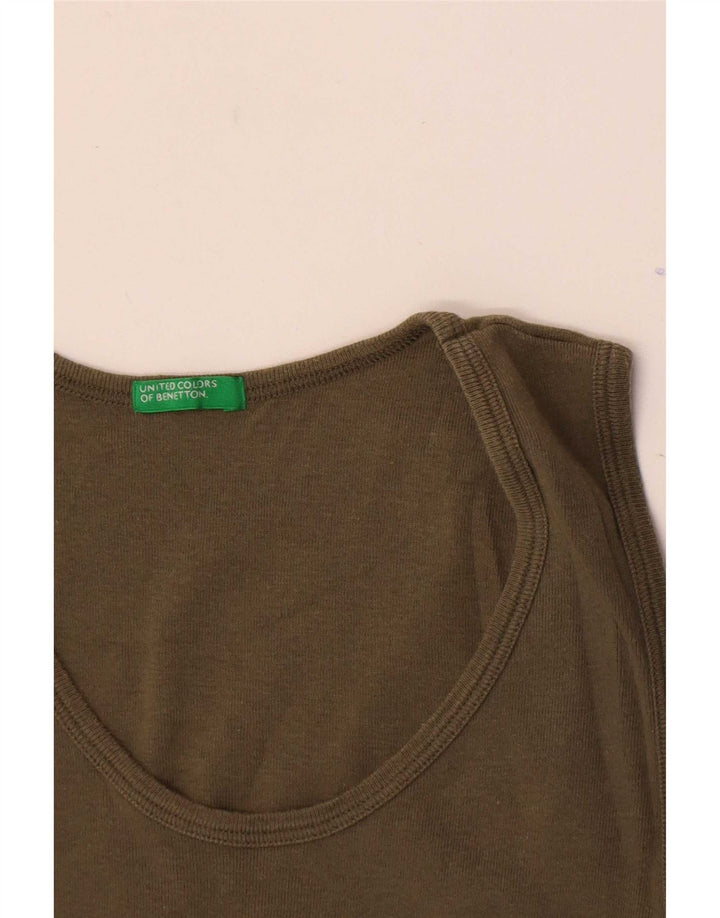 Canotta grafica da donna Benetton UK 8 Small Khaki