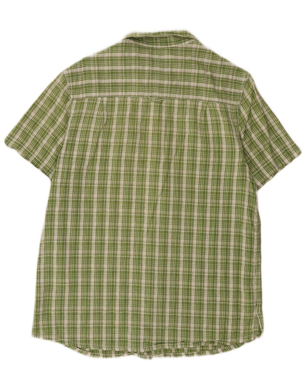 Camicia da uomo a maniche corte, vestibilità regolare, Mountain Warehouse, grande scozzese verde