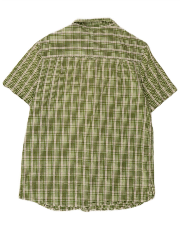 Camicia da uomo a maniche corte, vestibilità regolare, Mountain Warehouse, grande scozzese verde