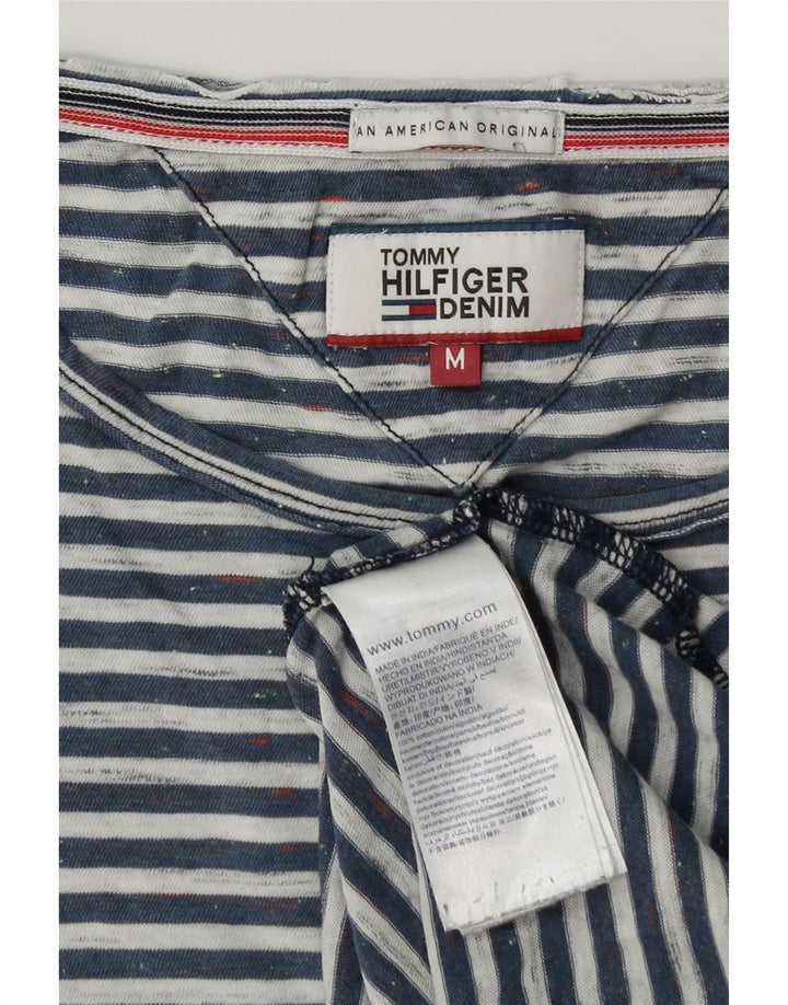 T-shirt da uomo Tommy Hilfiger Top in cotone a righe blu navy medio