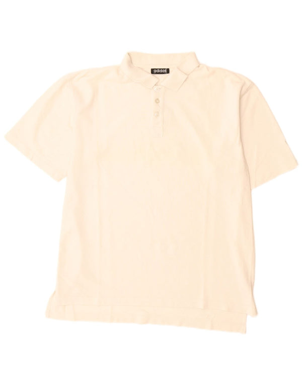 Polo Adidas da uomo UK 42/44 grande cotone bianco