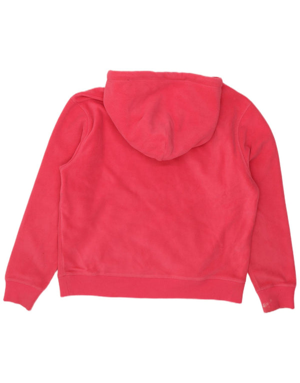 Tommy Hilfiger Womens Fleece Loose Fit Hoodie Jumper UK 14 Medium Pink