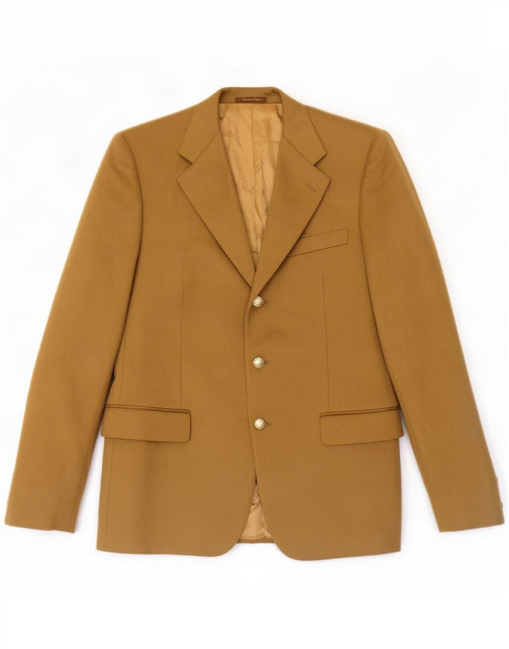 Pierre Cardin Giacca blazer a 3 bottoni da uomo IT 50 Large Beige Lana
