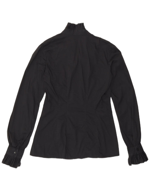 Camicetta a maniche lunghe da donna Benetton UK 14 media nera