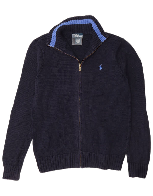Maglione cardigan da ragazzo Polo Ralph Lauren 14-15 anni grande in cotone blu navy