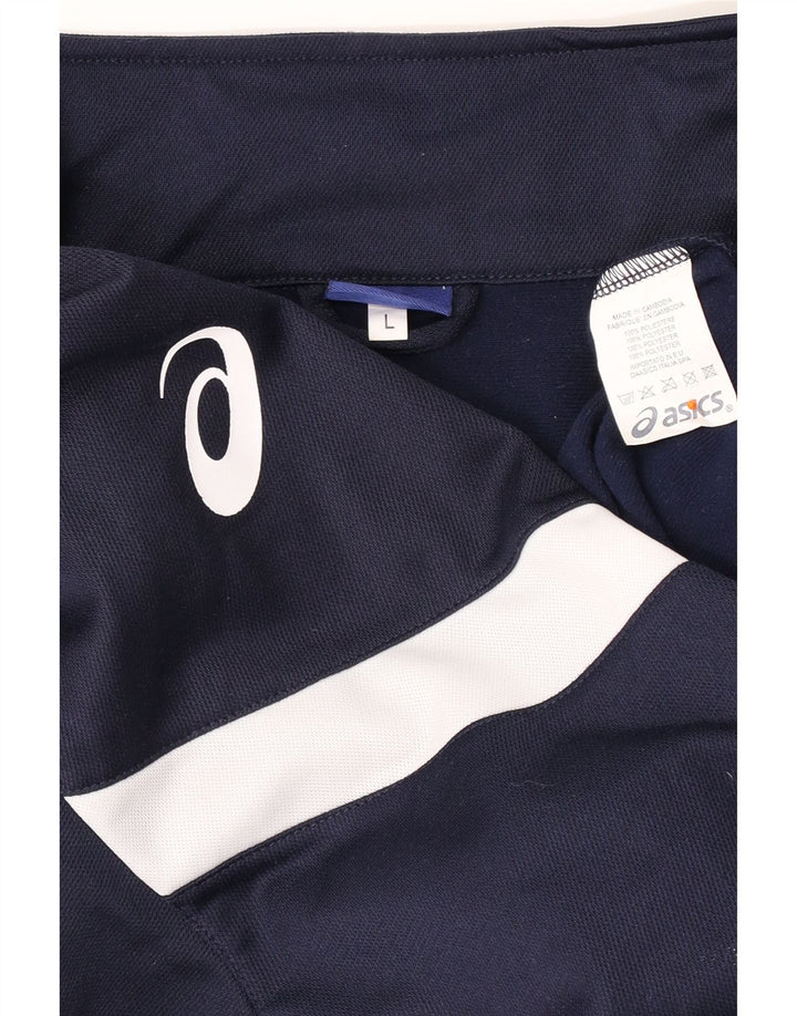 Giacca da tuta grafica ASICS da uomo, giacca grande, colore blu navy