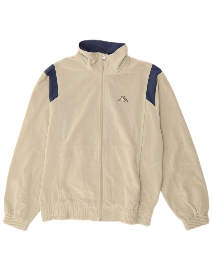 Giacca da ginnastica da uomo KAPPA piccola in poliestere color block beige