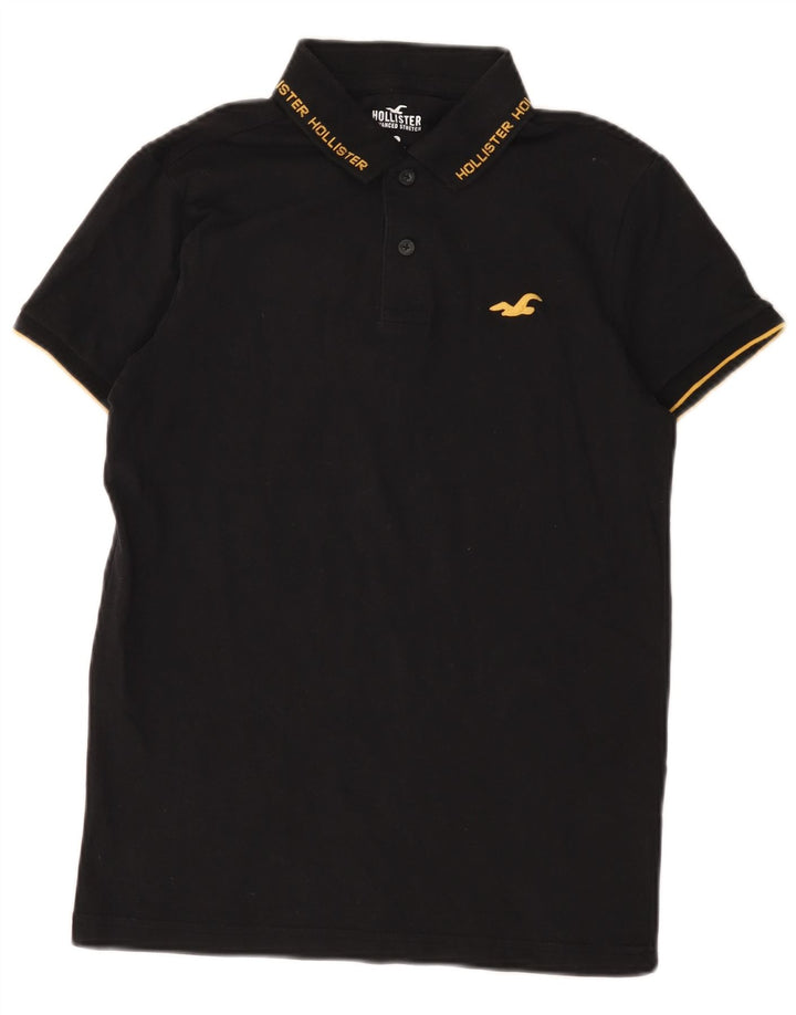 Polo Hollister da uomo piccola in cotone nero