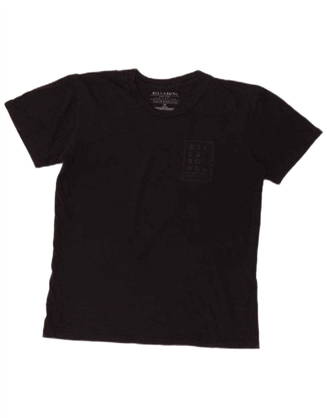 T-shirt grafica da uomo con vestibilità regolare Billabong, cotone medio nero