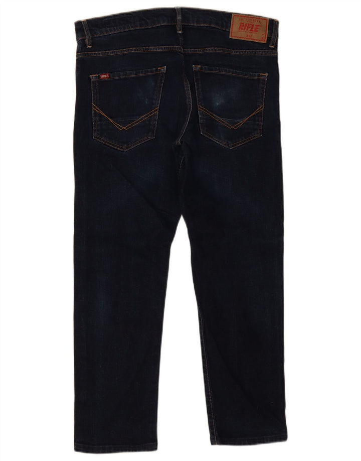 Jeans slim tagliati da uomo Rifle W32 L26 cotone blu navy