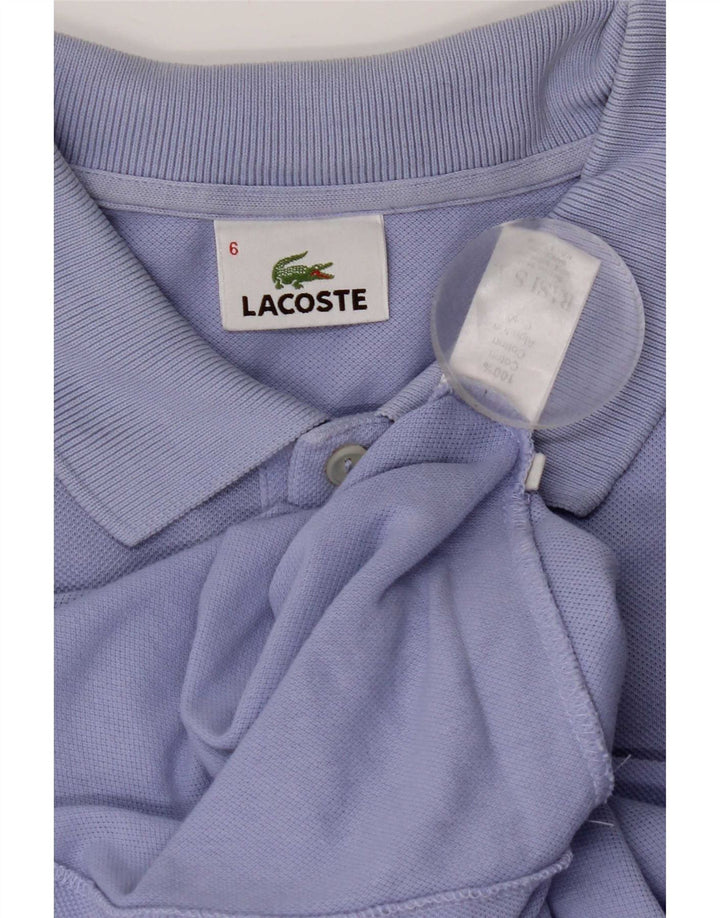 Polo da uomo Lacoste taglia 6 XL in cotone blu