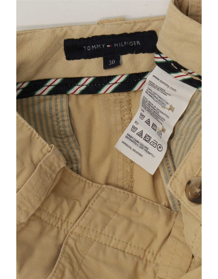 Pantaloncini cargo da uomo Tommy Hilfiger W30 cotone kaki medio
