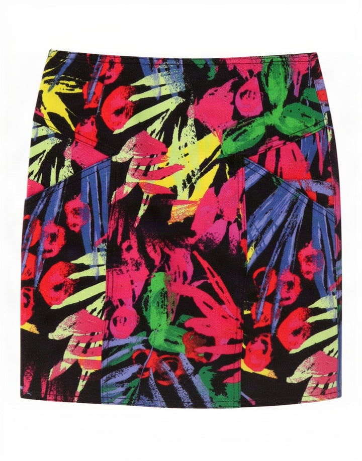 Topshop Minigonna da donna con motivo astratto UK 10 piccola W27 multicolore