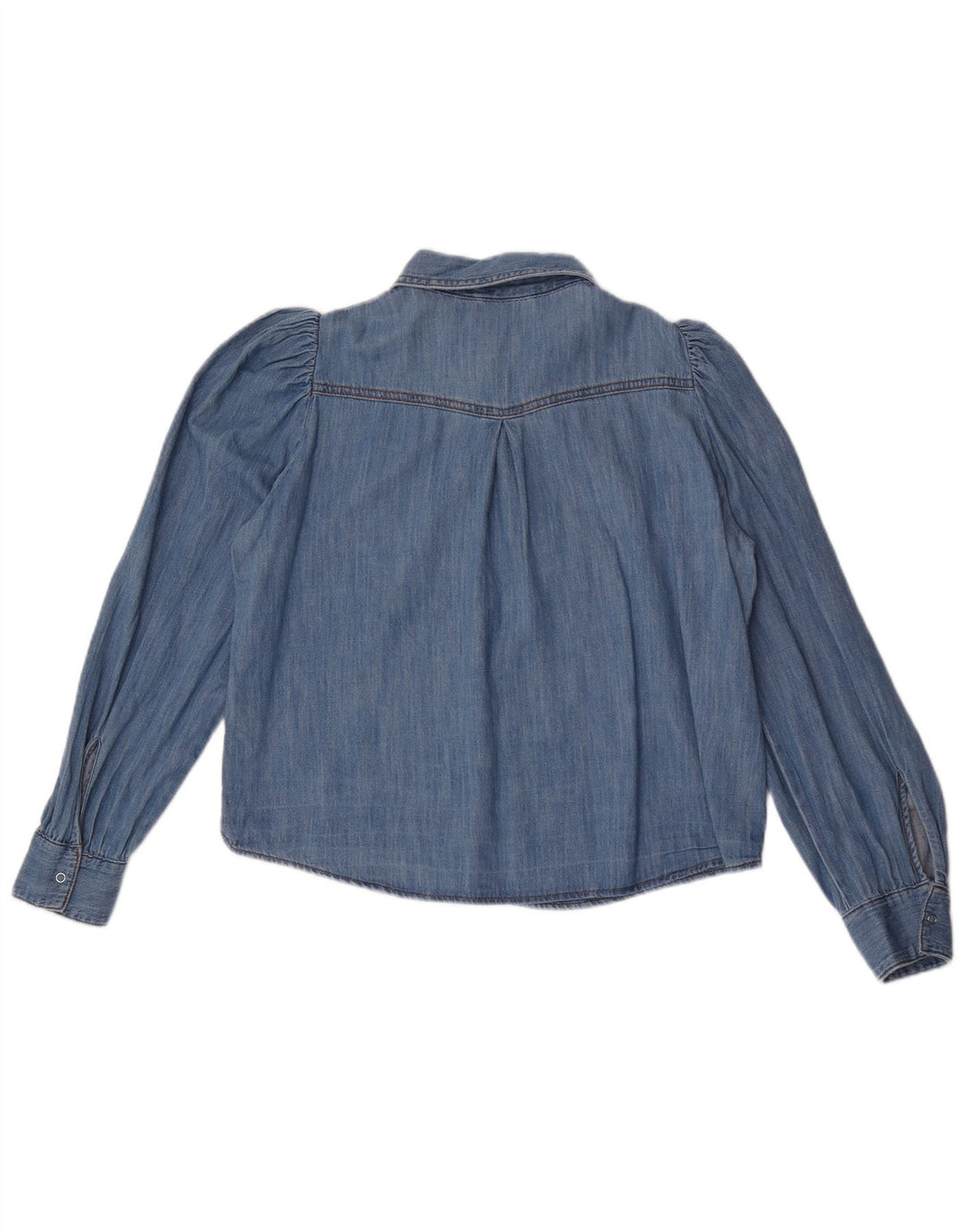 Camicia in denim da donna Zara UK 14 cotone blu medio