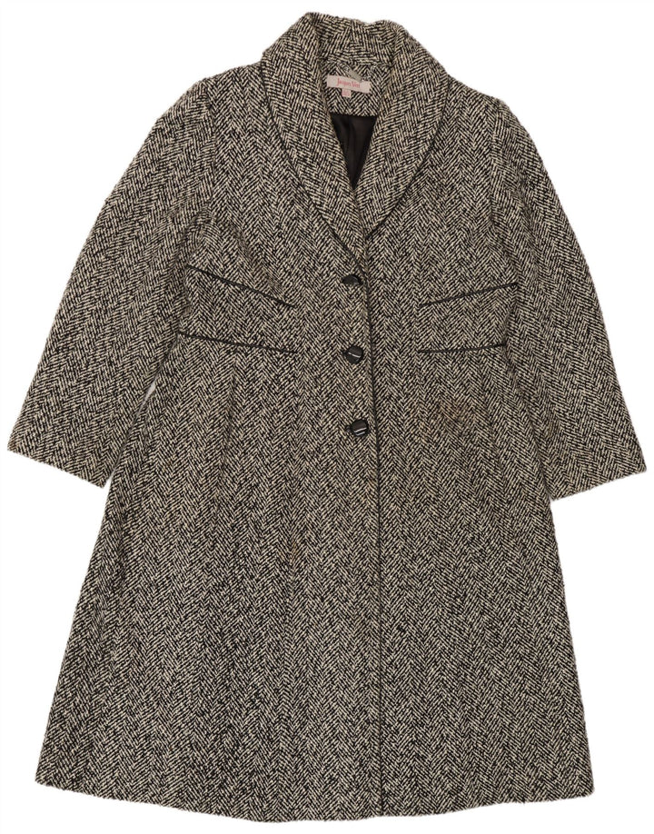 Soprabito da donna Jacques Vert UK 18 XL Poliestere nero a spina di pesce