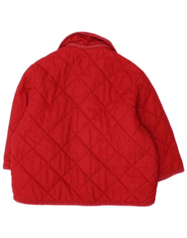 BENETTON Baby Boys Quilted Jacket 6-9 Months Red Polyamide