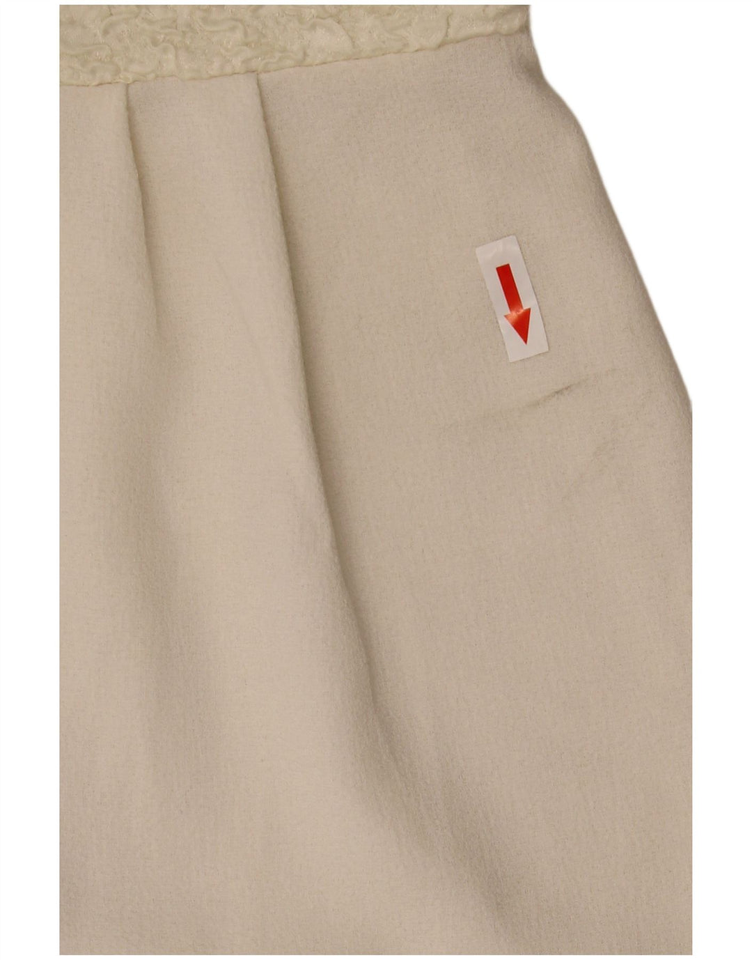 Abito tubino senza maniche da donna Topshop UK 8 piccolo poliestere bianco sporco