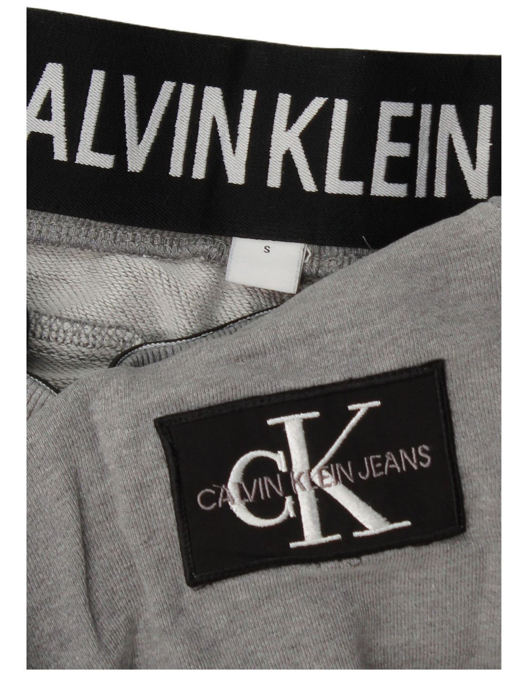 CALVIN KLEIN Pantaloni da tuta da uomo Joggers piccoli in cotone grigio
