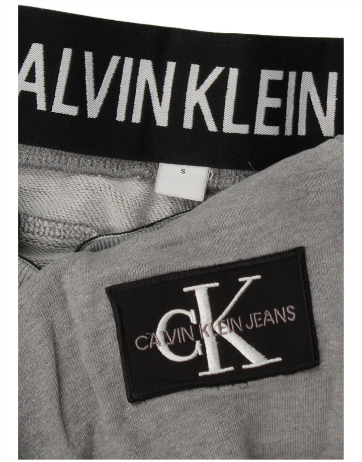 CALVIN KLEIN Pantaloni da tuta da uomo Joggers piccoli in cotone grigio