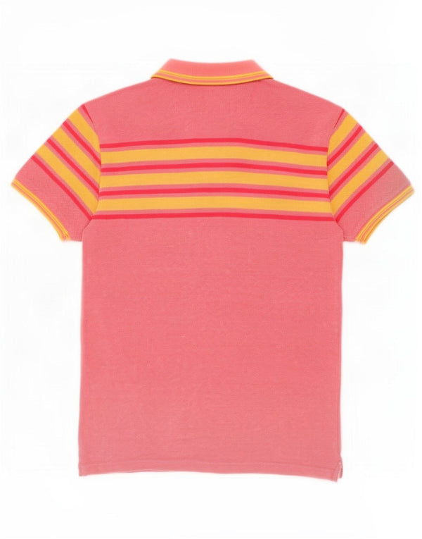 Polo Benetton Uomo Small In Cotone Rigato Rosa