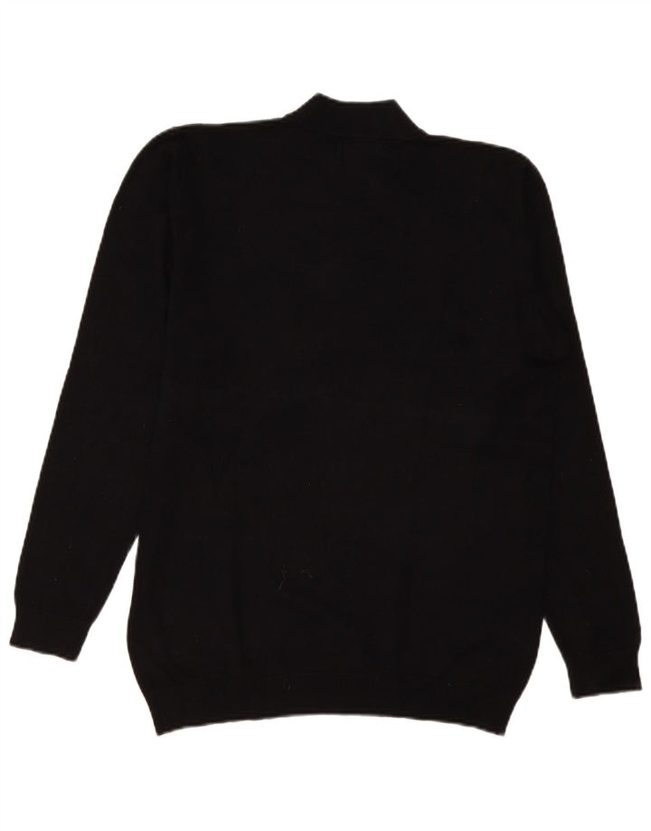 Maglione Zara da uomo con collo alto e viscosa nera media