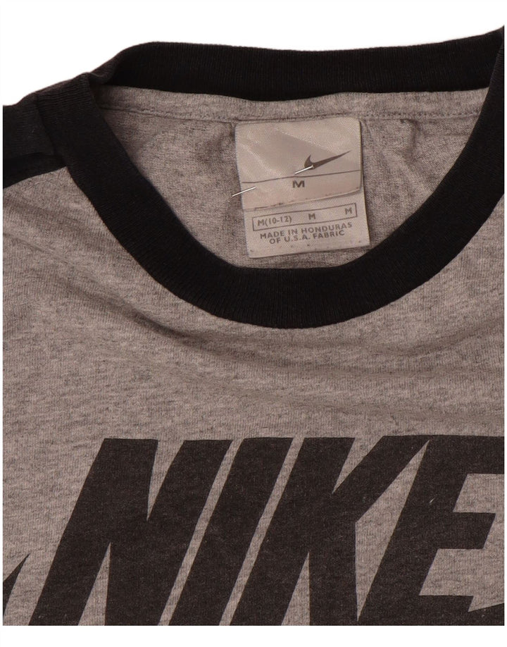 Maglia grafica Nike da ragazzo a maniche lunghe 10-11 anni Colorblock grigio medio