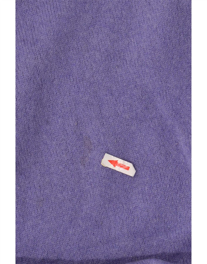 Marlboro Classics Maglione da uomo con scollo a barca Maglione grande in lana viola