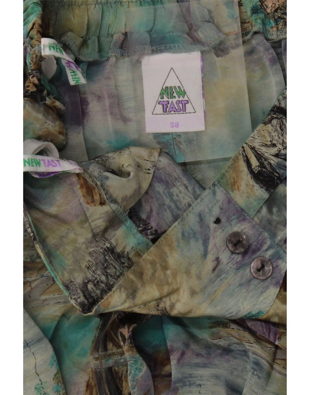 Gonna a pieghe da donna NEW FAST EU 38 Medium W30 Colourblock multicolore