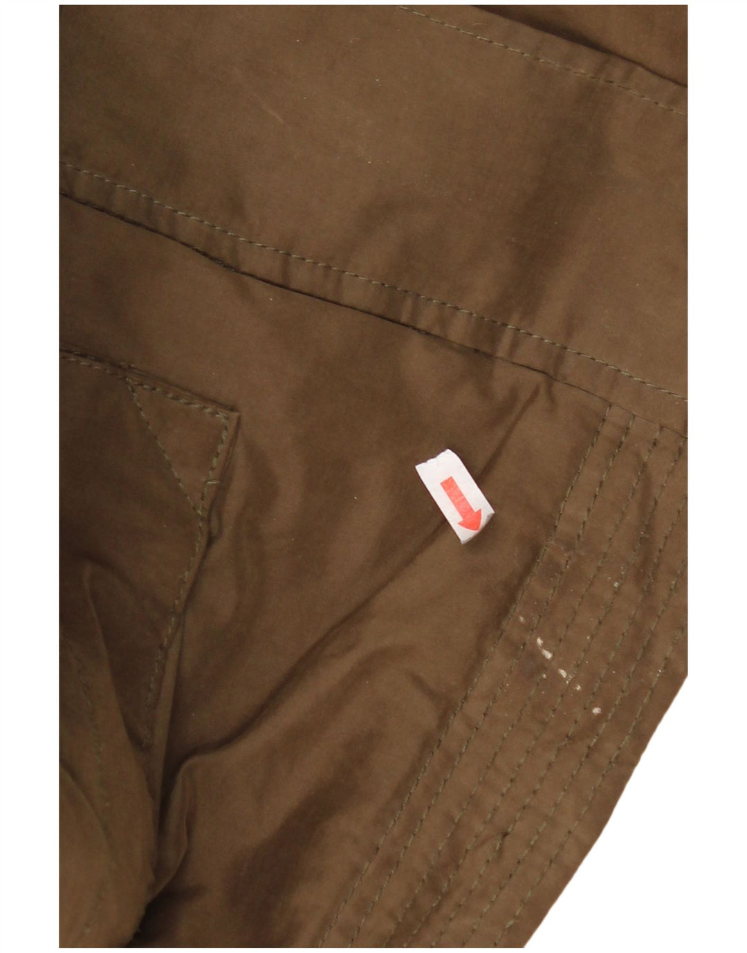 Giacca Parka con cappuccio da donna Zara UK 14 cotone a quadri kaki medio