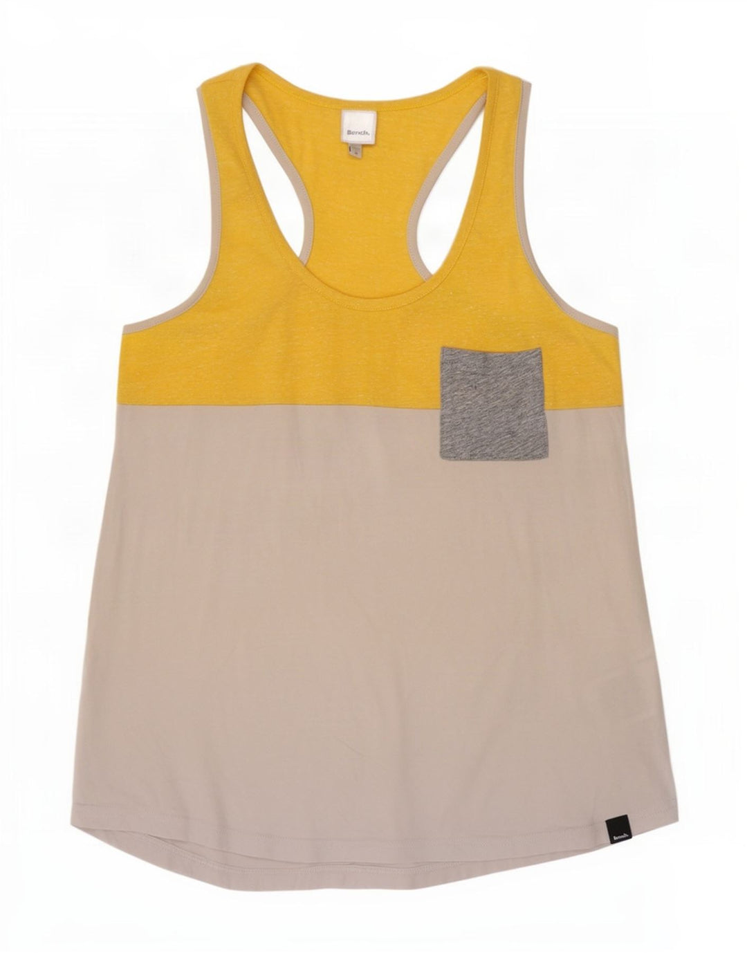 Canotta da donna Bench UK 12 Cotone color block giallo medio