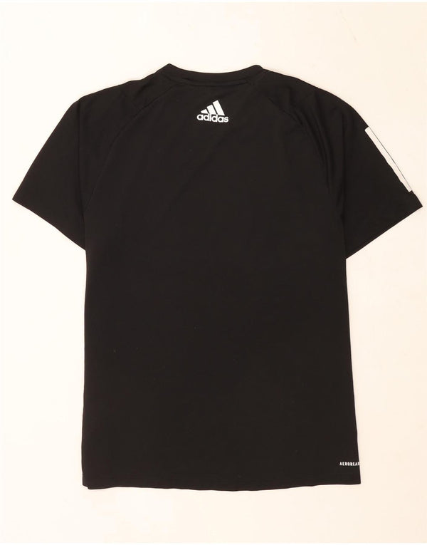 T-shirt grafica Adidas Aeroready da uomo, grande, in poliestere nero