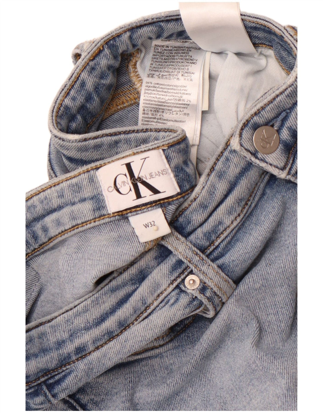 CALVIN KLEIN Jeans skinny da donna W32 L28 cotone blu