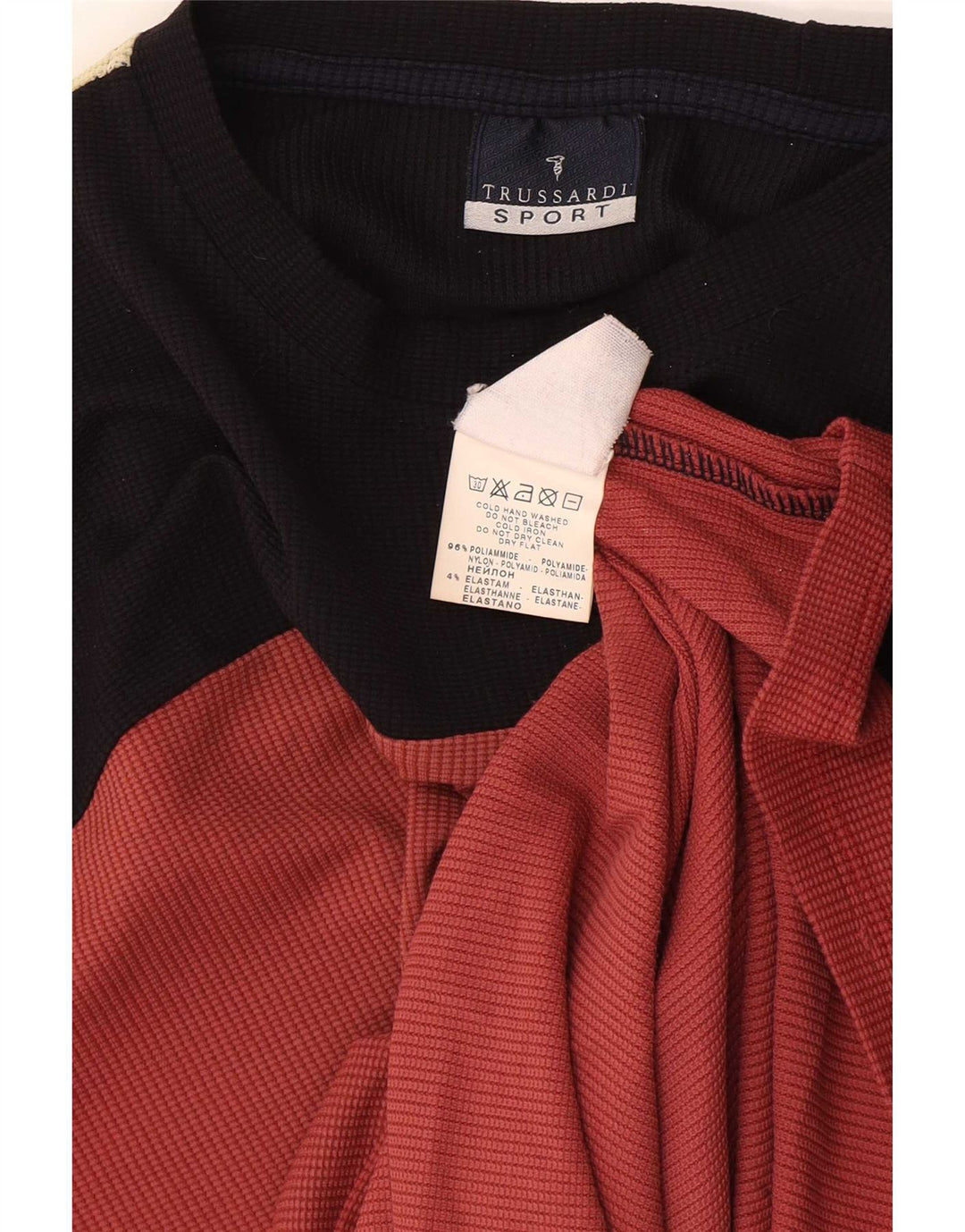 T-shirt Uomo Trussardi Top Rosso Medio Colourblock in Poliammide