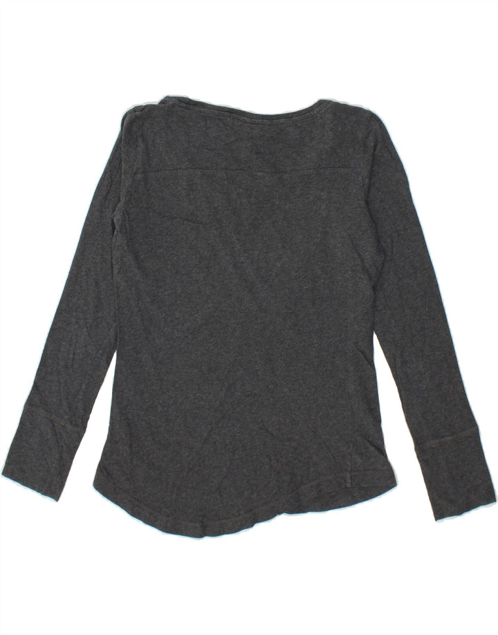 CHAMPION Womens Heritage Fit Graphic Top Long Sleeve UK 12 Medium Grey Vintage Champion and Second-Hand Champion from Messina Hembry 