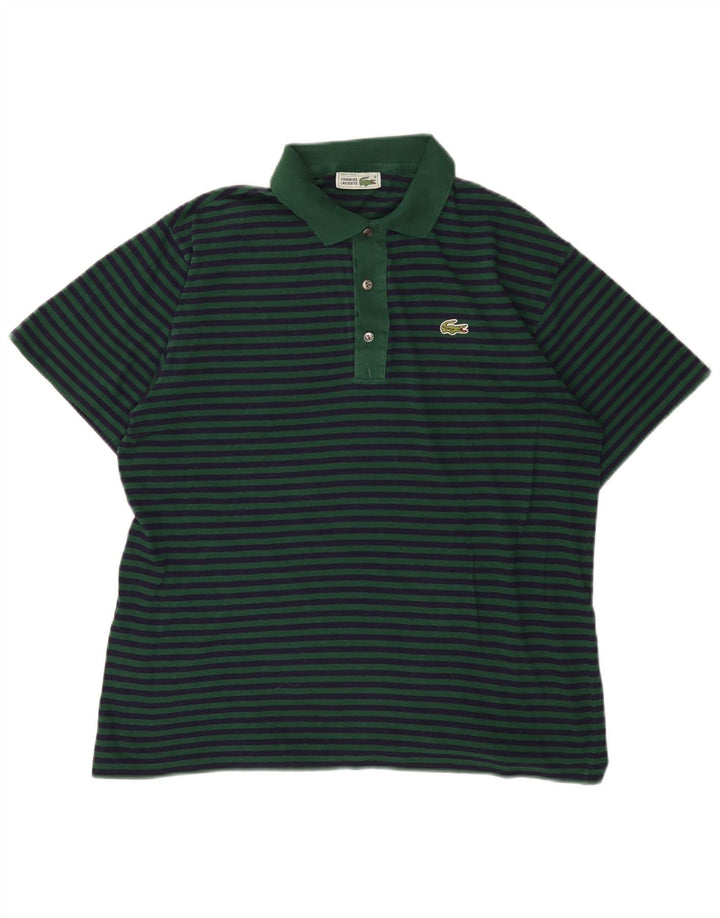 Polo da uomo Lacoste taglia 4 verde medio gessato