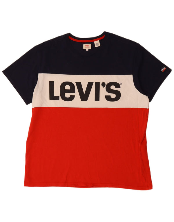 T-shirt grafica da uomo LEVI'S Top XL in cotone color block multicolore