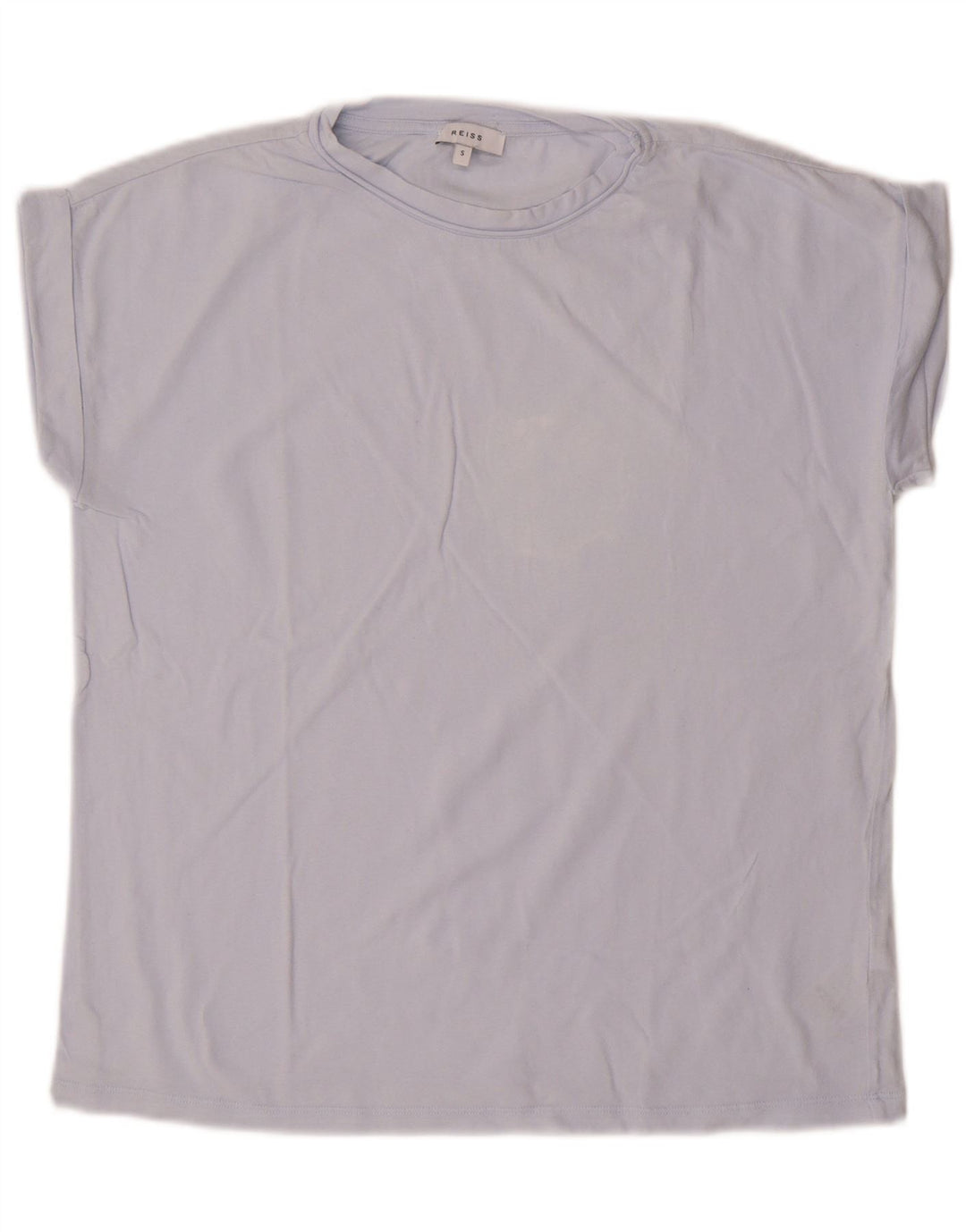 REISS Womens Oversized T-Shirt Top UK 10 Small Blue Cotton