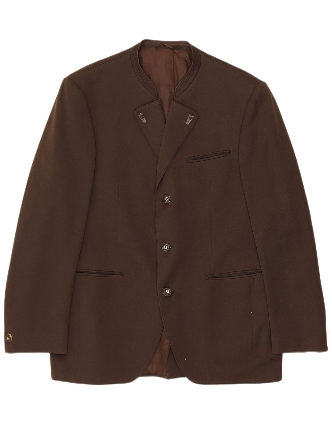 Giacca blazer vintage da uomo a 3 bottoni UK 38 in lana marrone medio