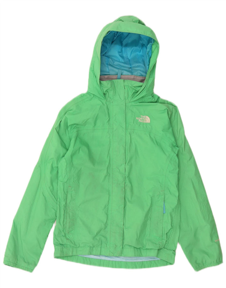 Giacca antipioggia con cappuccio The North Face per ragazze 10-11 anni in nylon verde medio