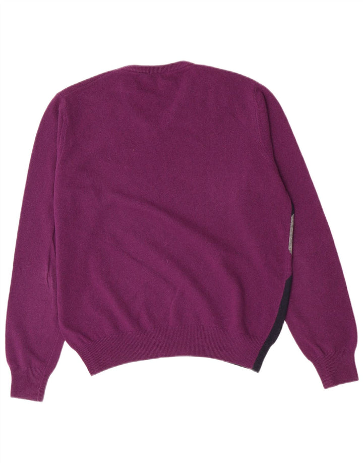 Maglione da uomo con scollo a V Brooksfield IT 48 Argyle/diamante viola medio